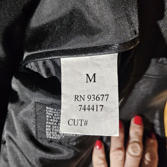 J. FERRAR BLACK LEATHER SUIT BLAZER SINGLE BREAST DESIGNER JACKET MEDIUM - Picture 4 of 7